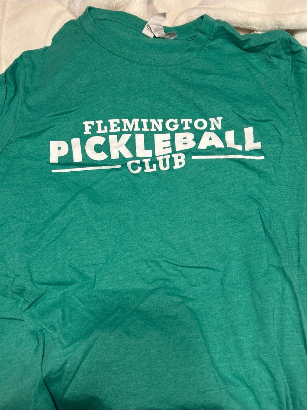 Flemington Pickleball Club Tee - Teal with White Logo